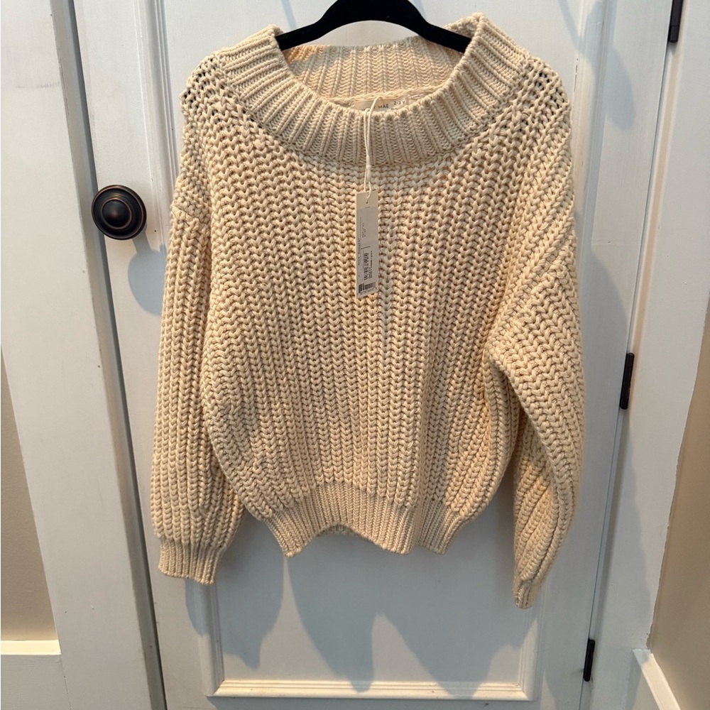 Quincy Mae Cream Knit Sweater